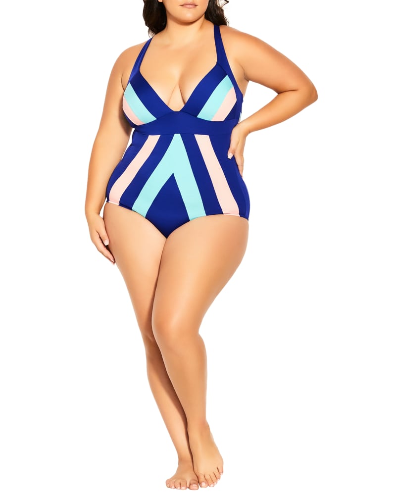 Royal blue cheap swimsuit plus size